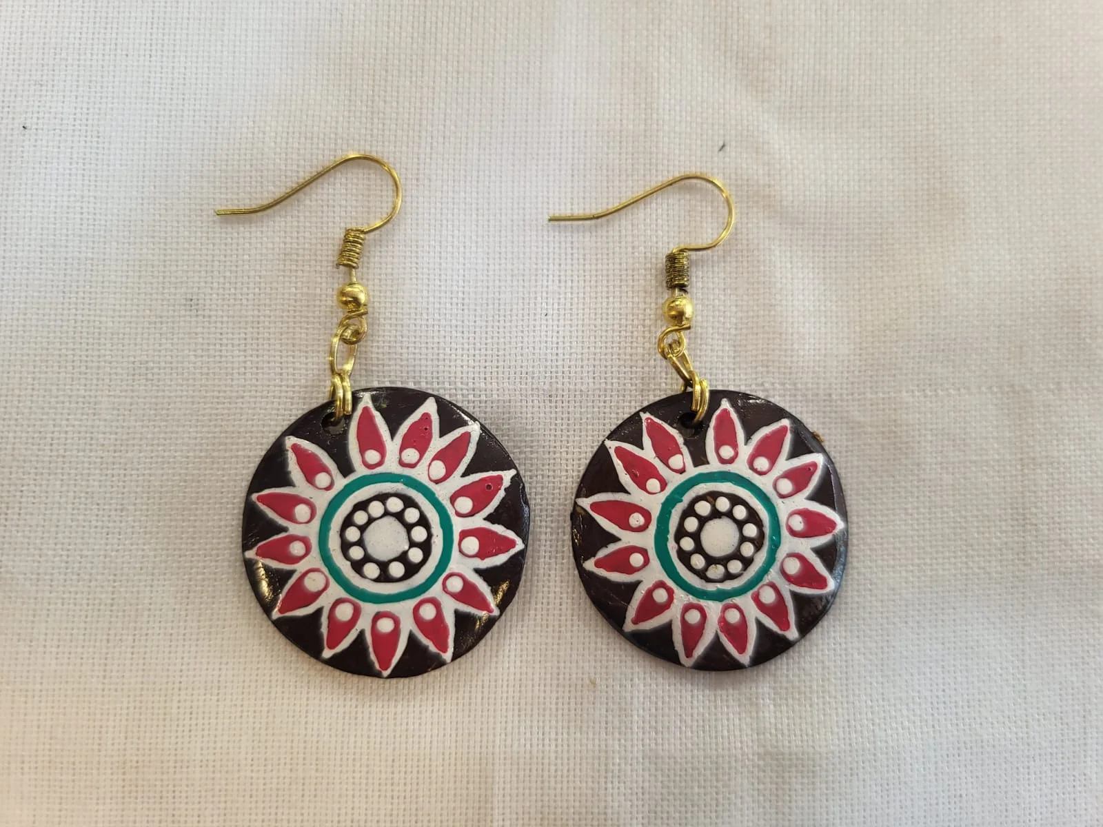 Sunstar Mandala Disk Earrings